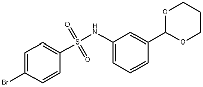 4-bromo-N-[3-(1,3-dioxan-2-yl)phenyl]benzenesulfonamide Structure