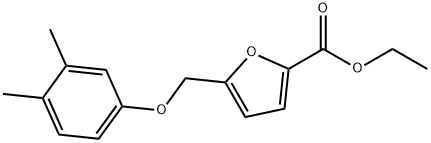 ethyl 5-[(3,4-dimethylphenoxy)methyl]furan-2-carboxylate Struktur