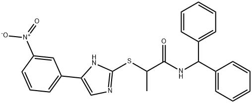 N-benzhydryl-2-[[5-(3-nitrophenyl)-1H-imidazol-2-yl]sulfanyl]propanamide Struktur