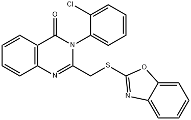 2-(1,3-benzoxazol-2-ylsulfanylmethyl)-3-(2-chlorophenyl)quinazolin-4-one Struktur