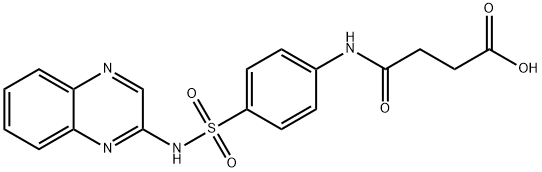 4-oxo-4-[4-(quinoxalin-2-ylsulfamoyl)anilino]butanoic acid Struktur