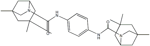 3,3,5-trimethyl-N-[4-[(3,3,5-trimethyl-7-azabicyclo[3.2.1]octane-7-carbonyl)amino]phenyl]-7-azabicyclo[3.2.1]octane-7-carboxamide Struktur