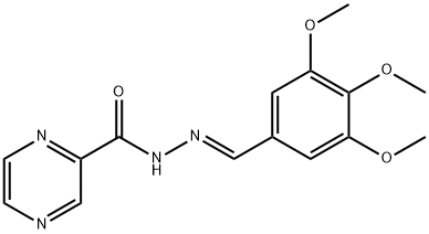 N-[(E)-(3,4,5-trimethoxyphenyl)methylideneamino]pyrazine-2-carboxamide Struktur