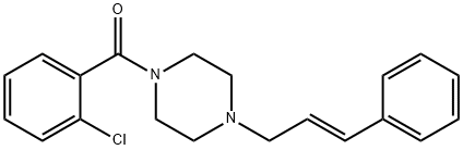 (2-chlorophenyl)-[4-[(E)-3-phenylprop-2-enyl]piperazin-1-yl]methanone Struktur