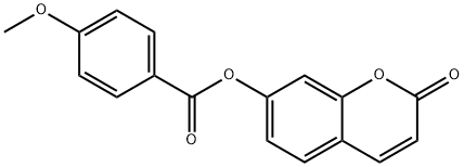 (2-oxochromen-7-yl) 4-methoxybenzoate Struktur