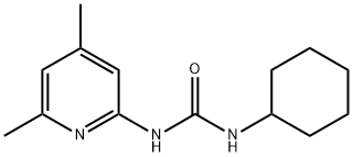 1-cyclohexyl-3-(4,6-dimethylpyridin-2-yl)urea Struktur