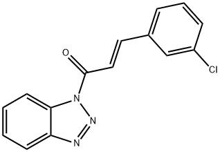 (E)-1-(benzotriazol-1-yl)-3-(3-chlorophenyl)prop-2-en-1-one Struktur