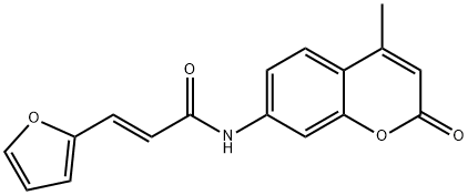 (E)-3-(furan-2-yl)-N-(4-methyl-2-oxochromen-7-yl)prop-2-enamide Struktur