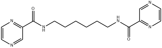 N-[6-(pyrazine-2-carbonylamino)hexyl]pyrazine-2-carboxamide Struktur