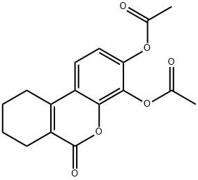 (4-acetyloxy-6-oxo-7,8,9,10-tetrahydrobenzo[c]chromen-3-yl) acetate Struktur