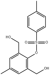 [2,6-bis(hydroxymethyl)-4-methylphenyl] 4-methylbenzenesulfonate Struktur