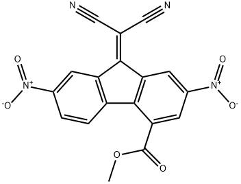 methyl 9-(dicyanomethylidene)-2,7-dinitrofluorene-4-carboxylate Struktur