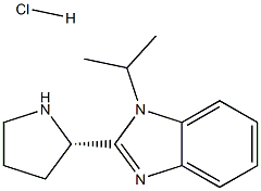 1-propan-2-yl-2-[(2S)-pyrrolidin-2-yl]benzimidazole hydrochloride Struktur