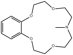 8-methyl-2,5,11,14-tetraoxa-8-azabicyclo[13.4.0]nonadeca-1(19),15,17-triene Struktur