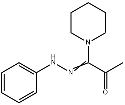 (1E)-1-(phenylhydrazinylidene)-1-piperidin-1-ylpropan-2-one Struktur