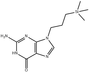 2-amino-9-(3-trimethylsilylpropyl)-3H-purin-6-one Struktur