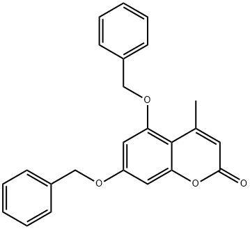 4-methyl-5,7-bis(phenylmethoxy)chromen-2-one Struktur