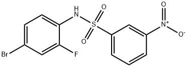 N-(4-bromo-2-fluorophenyl)-3-nitrobenzenesulfonamide Struktur