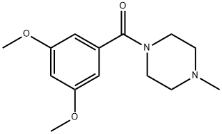 (3,5-dimethoxyphenyl)-(4-methylpiperazin-1-yl)methanone Struktur