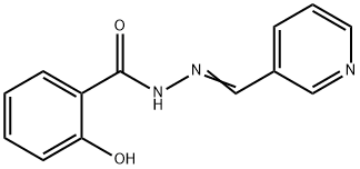 2-hydroxy-N-[(Z)-pyridin-3-ylmethylideneamino]benzamide Struktur