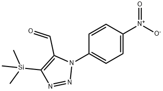 3-(4-nitrophenyl)-5-trimethylsilyltriazole-4-carbaldehyde Struktur