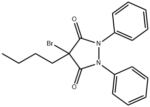 4-bromo-4-butyl-1,2-diphenylpyrazolidine-3,5-dione Struktur