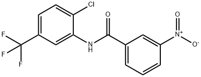 N-[2-chloro-5-(trifluoromethyl)phenyl]-3-nitrobenzamide Struktur