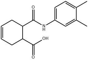 6-[(3,4-dimethylphenyl)carbamoyl]cyclohex-3-ene-1-carboxylic acid Struktur