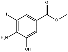 4-Amino-3-hydroxy-5-iodo-benzoic acid methyl ester Struktur