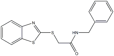 2-(1,3-benzothiazol-2-ylsulfanyl)-N-benzylacetamide Struktur