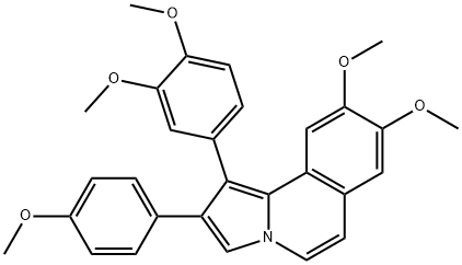 1-(3,4-dimethoxyphenyl)-8,9-dimethoxy-2-(4-methoxyphenyl)pyrrolo[2,1-a]isoquinoline Struktur