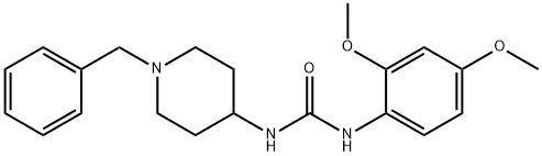 1-(1-benzylpiperidin-4-yl)-3-(2,4-dimethoxyphenyl)urea Struktur