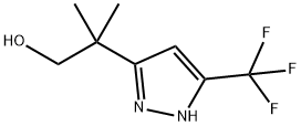 2-methyl-2-[5-(trifluoromethyl)-1H-pyrazol-3-yl]propan-1-ol Struktur