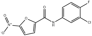 N-(3-chloro-4-fluorophenyl)-5-nitrofuran-2-carboxamide Struktur