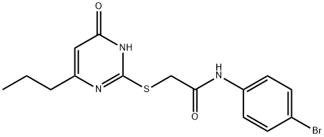 N-(4-bromophenyl)-2-[(4-oxo-6-propyl-1H-pyrimidin-2-yl)sulfanyl]acetamide Struktur