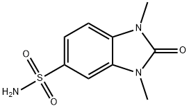 1,3-dimethyl-2-oxobenzimidazole-5-sulfonamide Struktur