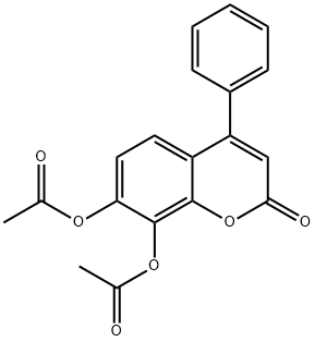 (8-acetyloxy-2-oxo-4-phenylchromen-7-yl) acetate Struktur