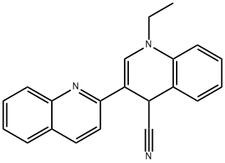 1-ethyl-3-quinolin-2-yl-4H-quinoline-4-carbonitrile Struktur