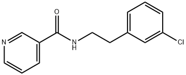 N-[2-(3-chlorophenyl)ethyl]pyridine-3-carboxamide Struktur