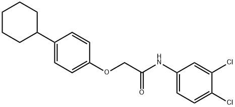 2-(4-cyclohexylphenoxy)-N-(3,4-dichlorophenyl)acetamide Struktur