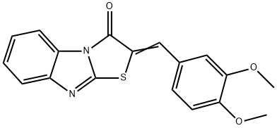 (2E)-2-[(3,4-dimethoxyphenyl)methylidene]-[1,3]thiazolo[3,2-a]benzimidazol-1-one Struktur