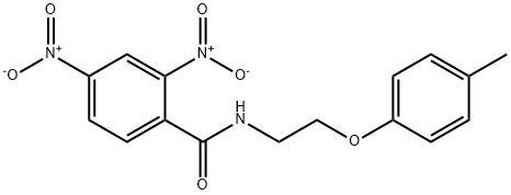 N-[2-(4-methylphenoxy)ethyl]-2,4-dinitrobenzamide Struktur