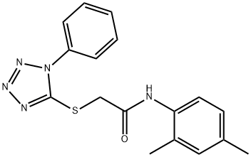 N-(2,4-dimethylphenyl)-2-(1-phenyltetrazol-5-yl)sulfanylacetamide Struktur