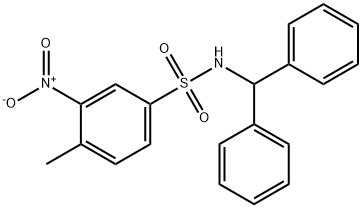 N-benzhydryl-4-methyl-3-nitrobenzenesulfonamide Struktur