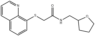 N-(oxolan-2-ylmethyl)-2-quinolin-8-ylsulfanylacetamide Struktur