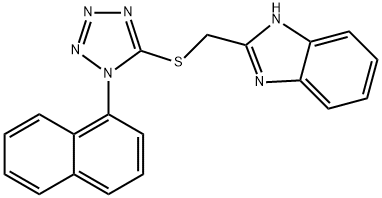 2-[(1-naphthalen-1-yltetrazol-5-yl)sulfanylmethyl]-1H-benzimidazole Struktur