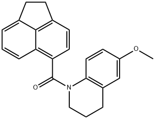 1,2-dihydroacenaphthylen-5-yl-(6-methoxy-3,4-dihydro-2H-quinolin-1-yl)methanone Struktur