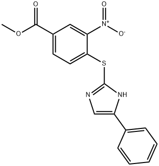 methyl 3-nitro-4-[(5-phenyl-1H-imidazol-2-yl)sulfanyl]benzoate Struktur