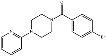 (4-bromophenyl)-(4-pyridin-2-ylpiperazin-1-yl)methanone Struktur