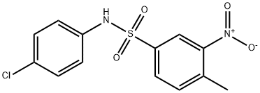 N-(4-chlorophenyl)-4-methyl-3-nitrobenzenesulfonamide Struktur